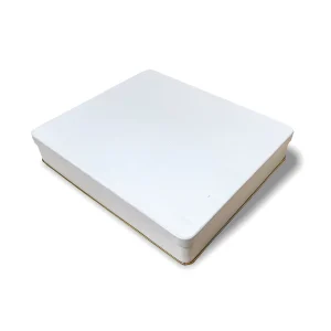 White Rectangular Tin Box