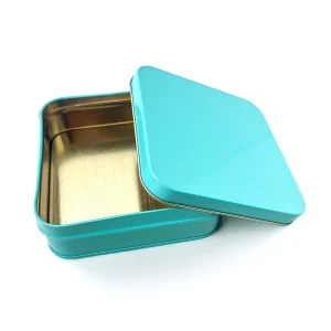 Teal Square Tins