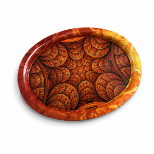 Red Print Tray